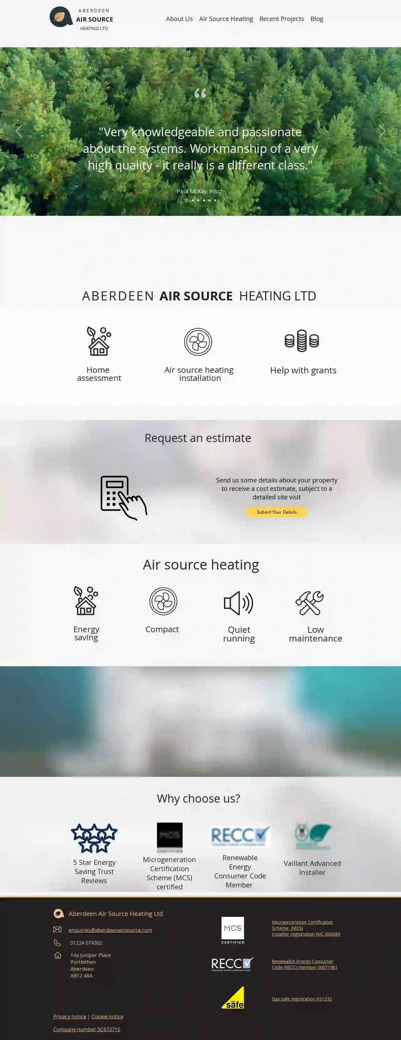 ABERDEEN AIR SOURCE HEATING LTD