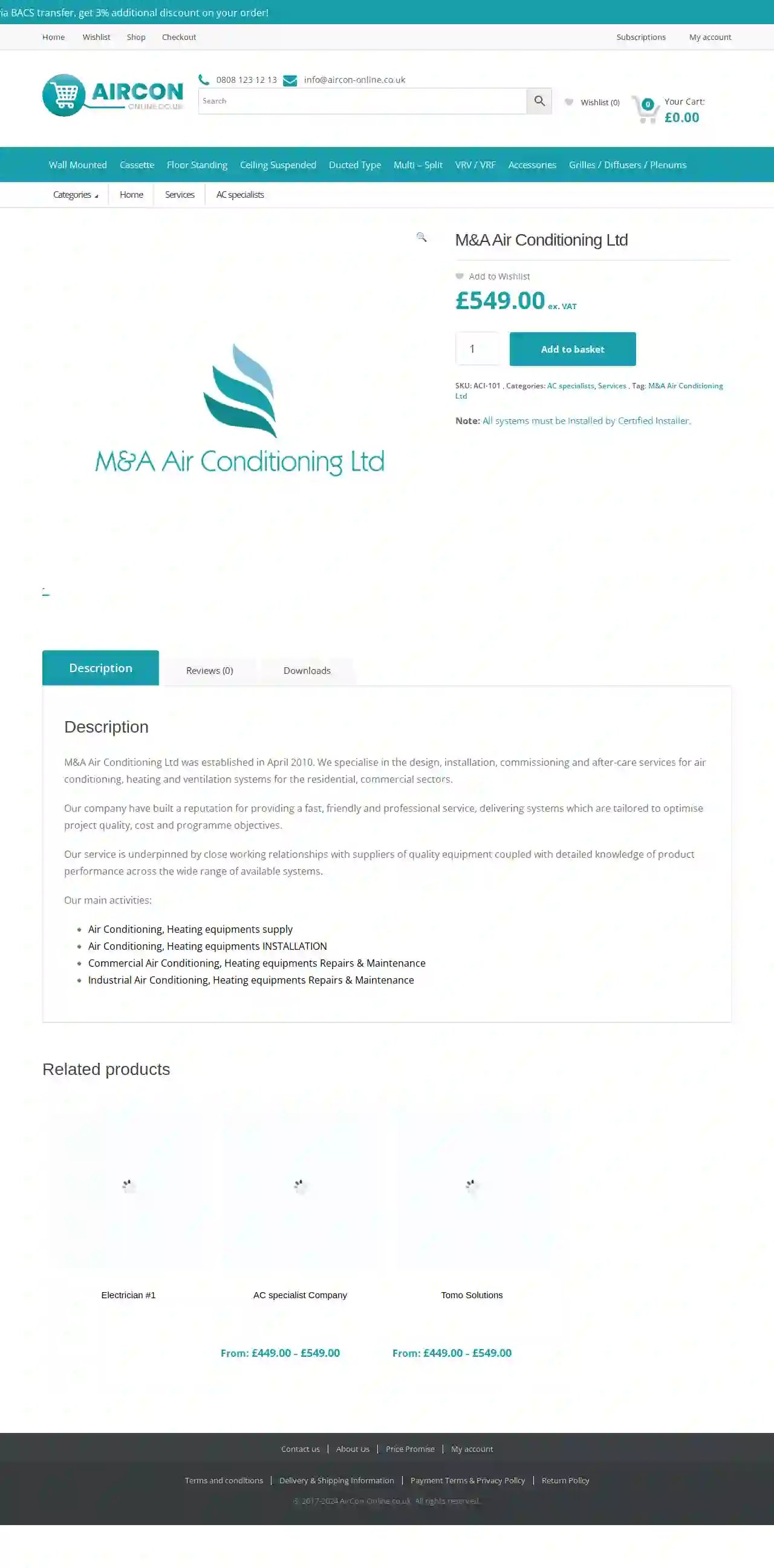 M & A Air Conditioning Ltd