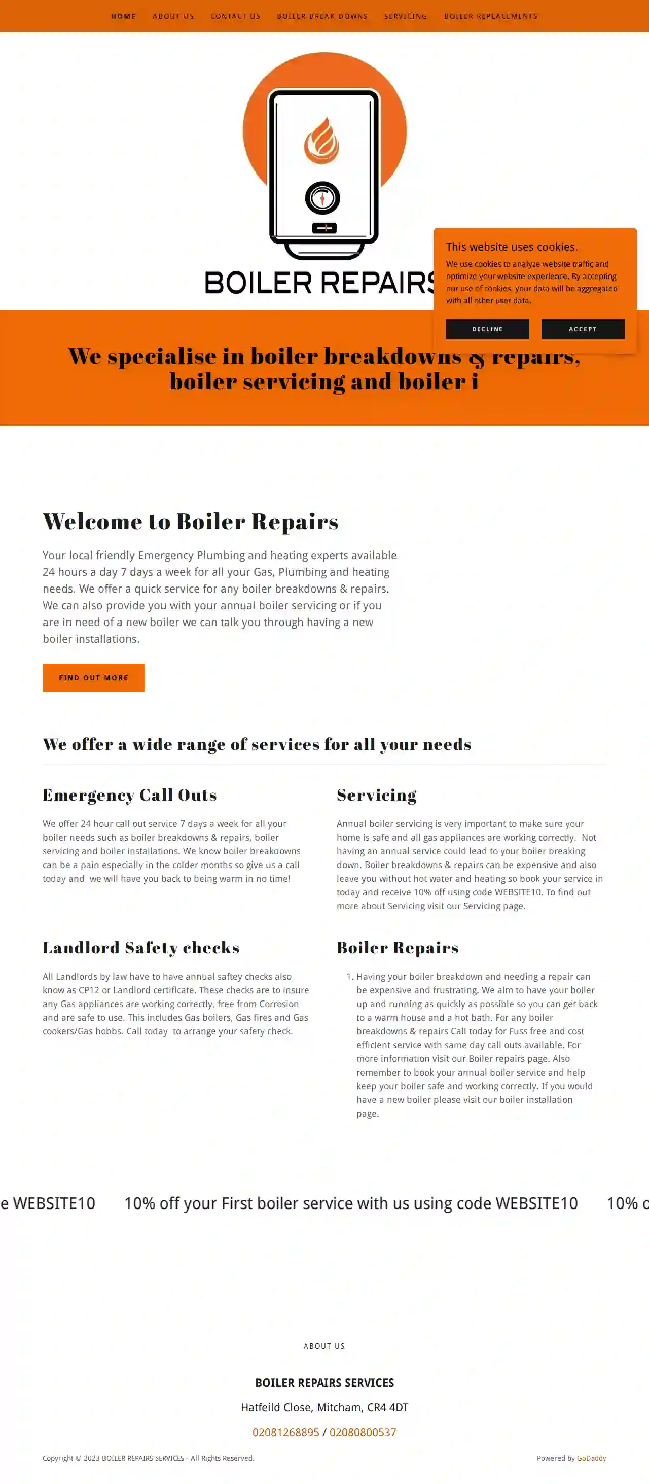 Boiler repairs