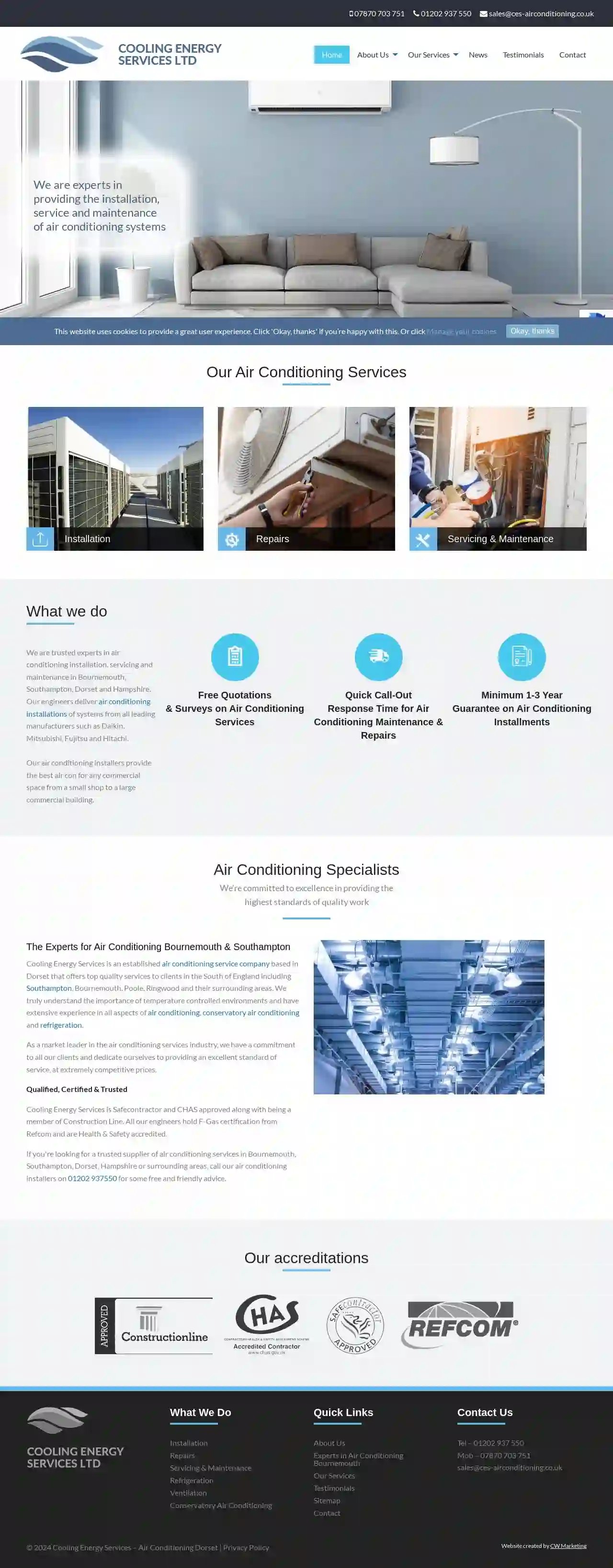 Cooling Energy Services (CES) Air conditioning