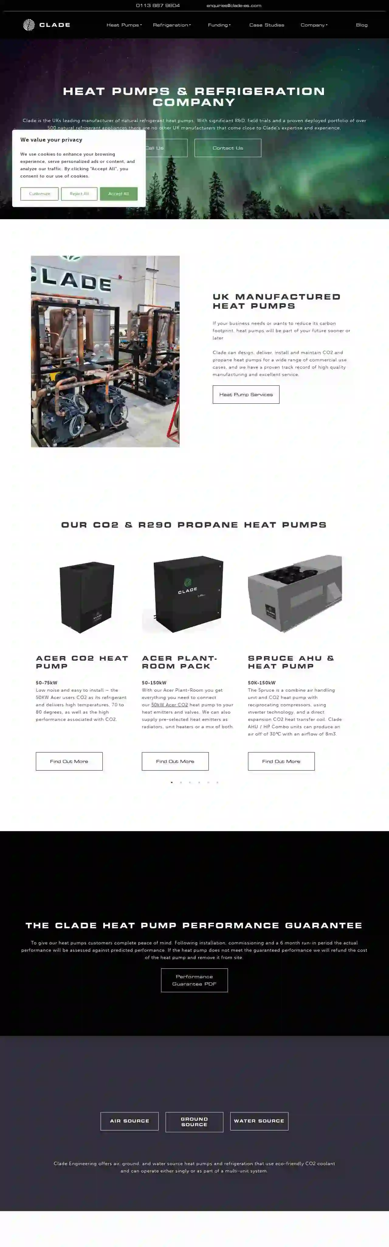 Heat Pumps & Refrigeration - Clade Engineering Systems