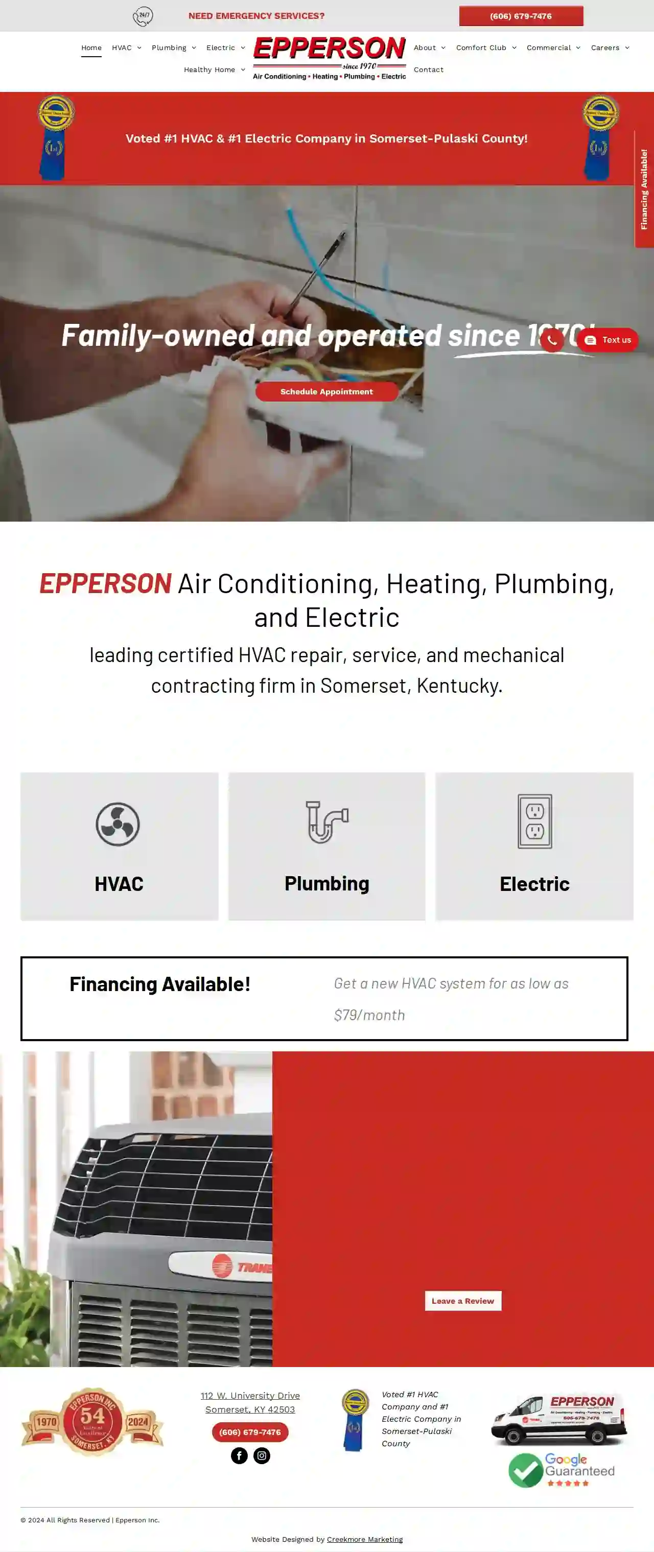 Epperson Air Conditioning, Heating, Plumbing, Electric