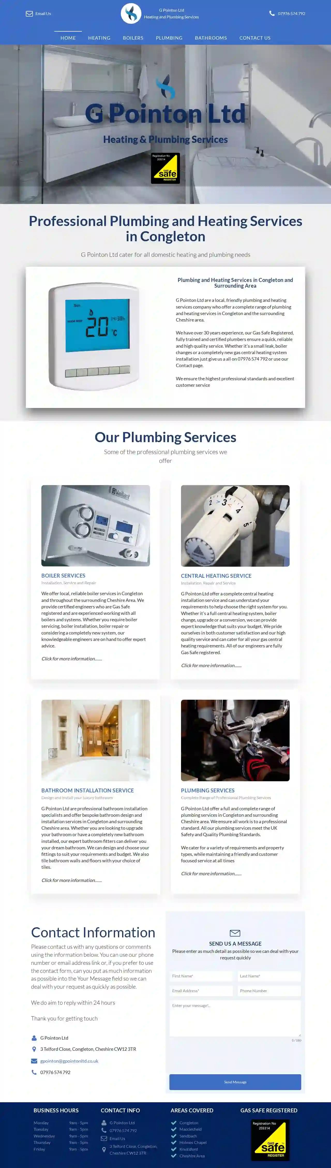 G Pointon Ltd Heating & Plumbing