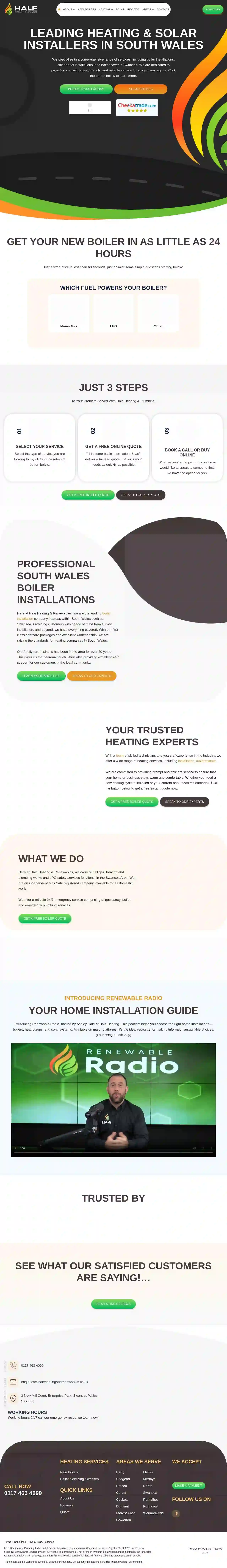 Hale Heating & Renewables | Solar & Heating Specialists in South Wales