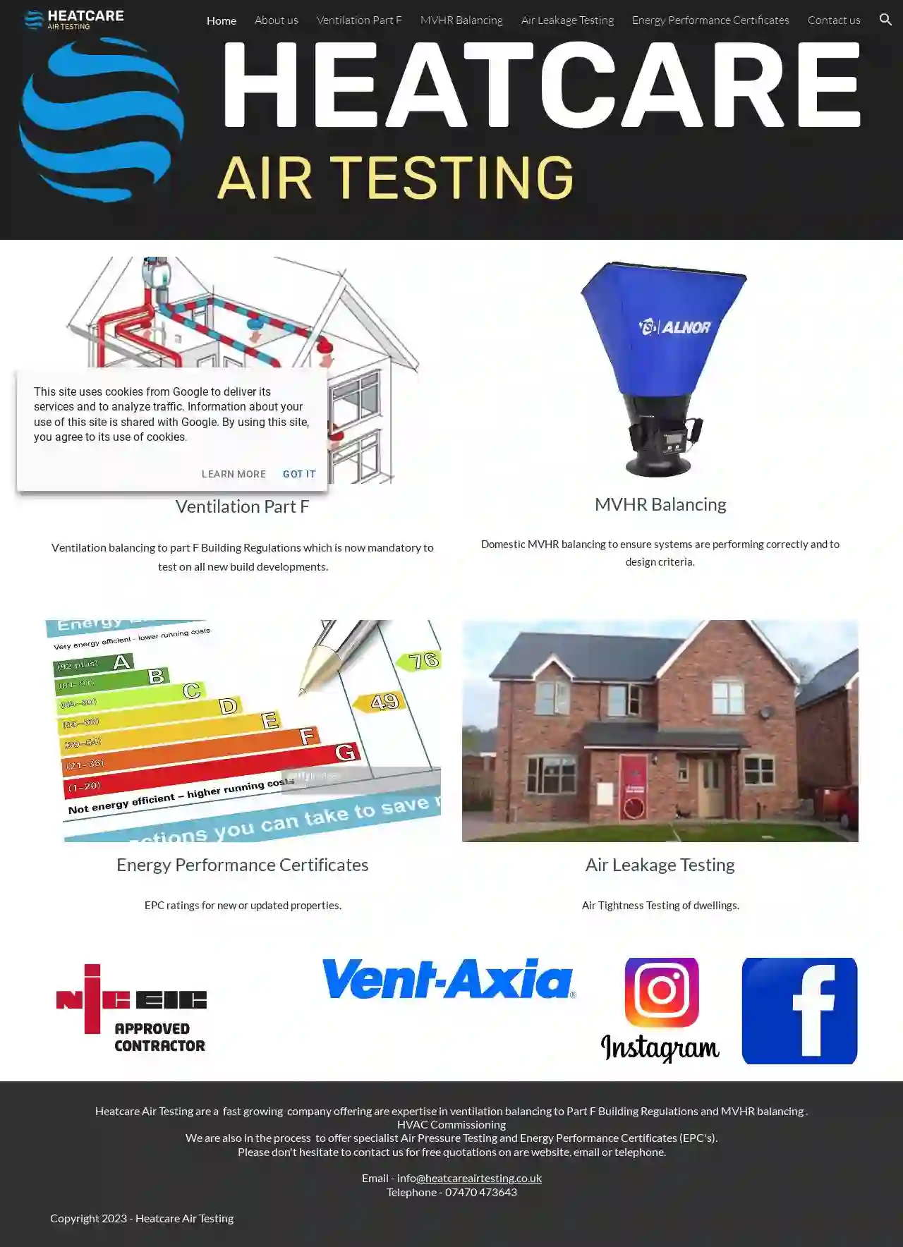 Heatcare Air Testing