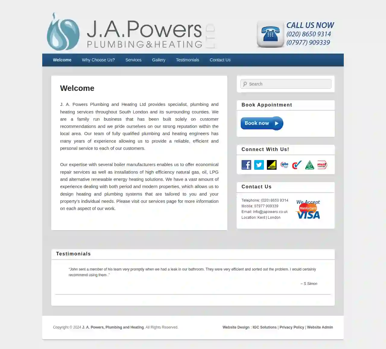 J. A. Powers Plumbing and Heating Ltd