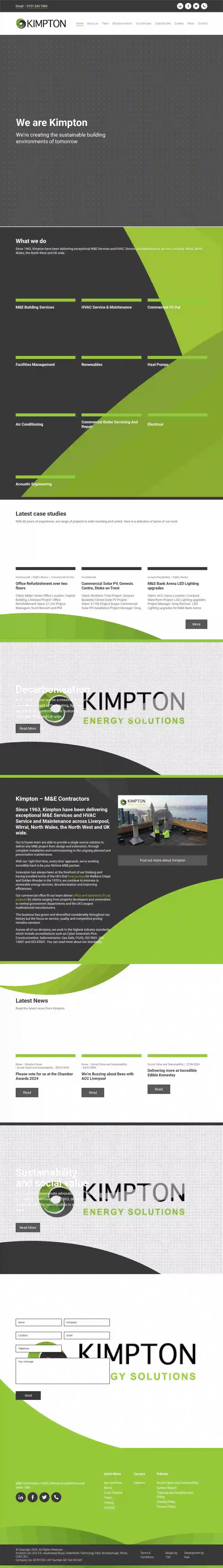 Kimpton M&E Contractors, HVAC, Commercial Heat Pumps and Acoustic Engineering