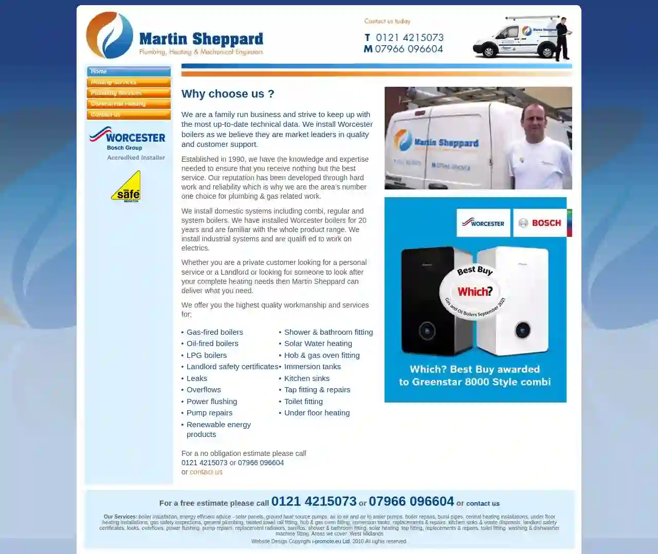 Martin Sheppard Plumbing, Heating and Mechanical Engineers