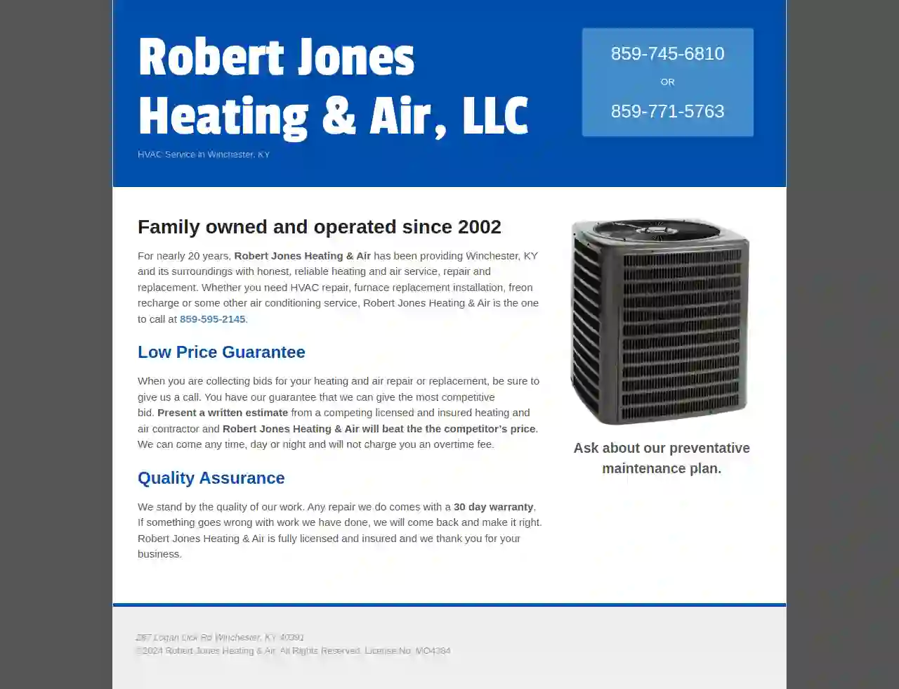 Robert jones heating and air