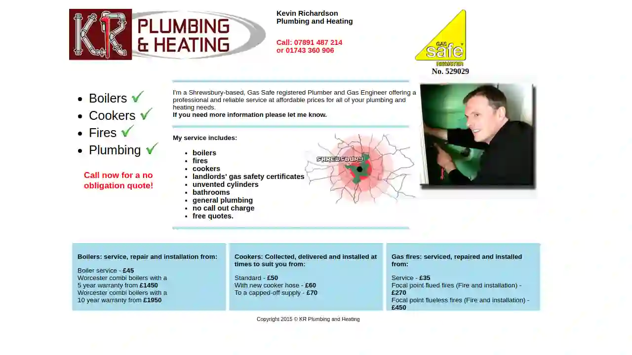 KR PLUMBING AND HEATING