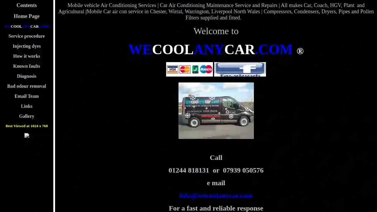 WECOOLANYCAR Mobile vehicle air con sevice, repair and fault finding : CARS, HGV and PLANT